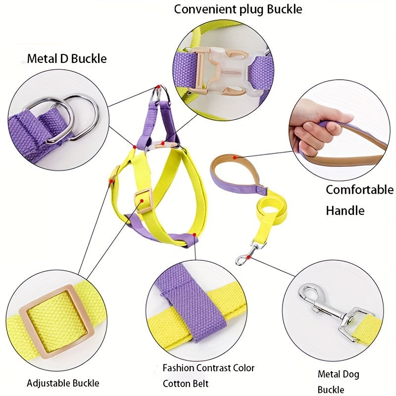 Rainbow Colorblock Anti-Escape Harness